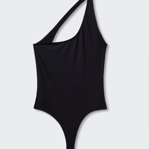 Mango Elegant Black Open back Bodysuit